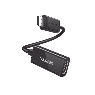 Convertidor DisplayPort a HDMI 4K@60Hz | 3D | HDR | Blindaje Interno | Botón Liberador | Largo 25 cm (9.84 Pulgadas) | Car...
