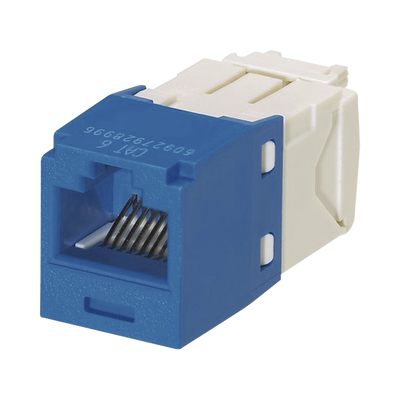 Conector Jack RJ45 Estilo TG, Mini-Com, Categoría 6, de 8 Posiciones y 8 Cables, Color Azul - PANDUIT