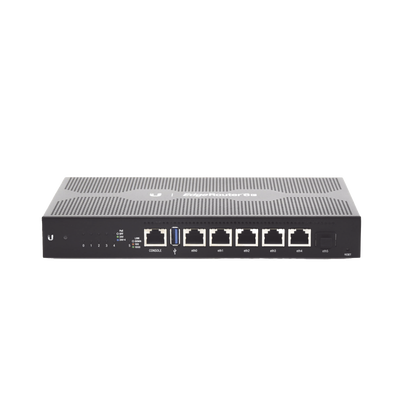 EdgeRouter 6 PoE pasivo 24 V, con 5 puertos 10/100/1000 Mbps + 1 puerto SFP, con funciones avanzadas de ruteo - UBIQUITI