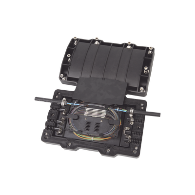 Caja de Distribución de Fibra Óptica Horizontal, hasta 48 Empalmes, Exterior IP68 - FIBERHOME