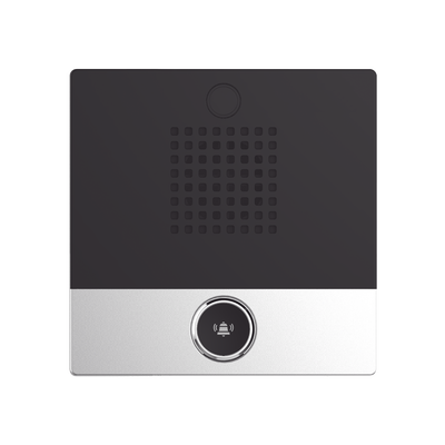 Mini Intercomunicador para hotelería y hospitales, con diseño elegante, PoE, 1 botón, 1 relevador integrado de salida y entrada. | SIERRA STORE