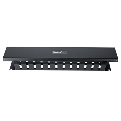 Organizador de Cables Horizontal de 2U para Rack de 19" con Cubierta Metálica - LINKEDPRO BY EPCOM