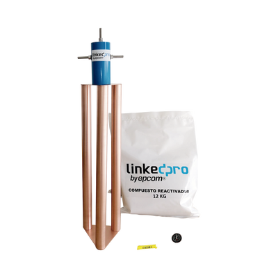 Electrodo para Corriente Máxima de 200 Amp. con Compuesto Mejorador de Terreno - LINKEDPRO BY EPCOM