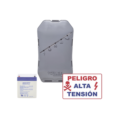 KIT deEnergizador 12,000Volts - .5 Joules / 500 Mts Lineales de Protección / Cercas Electrificadas / Llavero Incluido - YO...