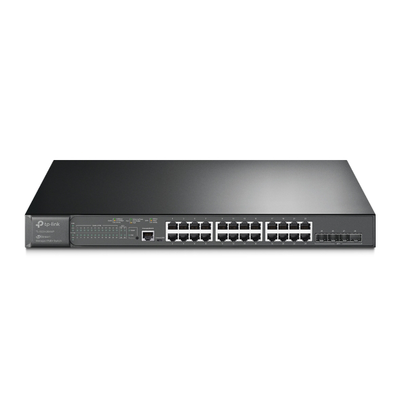 Switch L2+ Omada PoE+ / 24 Puertos PoE+ 10/100/1000 Mbps / 4 Puertos SFP+ 10G / 2 Puertos Consola (RJ45 y microUSB) / Administración Centralizada Omada o Stand-Alone / Multicast IGMP / Presupuesto PoE 384W / Montaje en Rack / (SG3428XMP) | SIERRA STORE