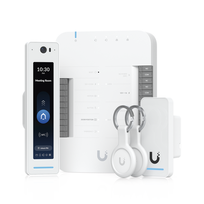 UniFi Access Kit de Inicio Gen2 Profesional para 1 puerta, (1) Lector NFC con pantalla táctil, audio 2 vías y cámara / (1)...