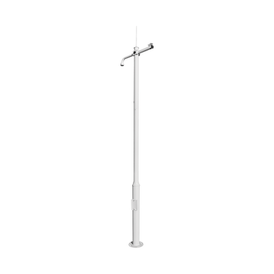 Poste Seccionado de 3 Metros / Especializado para la Instalación de Videovigilancia / Incluye Base de Cimentación y Brazo para Cámara PTZ / Color Negro | SIERRA STORE