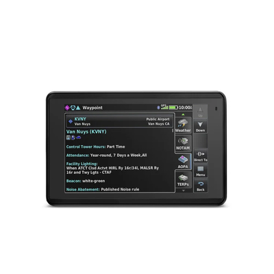 Navegador portátil aera 660, muestra información de trafico aéreo y una excelente visualización por medio de su  pantalla ...