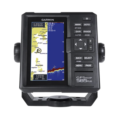 Plotter de Navegación GPSMAP 585 Plus / Pantalla 6" WVGA / Sonar CHIRP 600W / ClearVü Scanning Sonar / Compatible GPS-GLON...