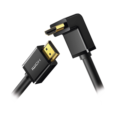 Cable HDMI 2.0 en Ángulo de 90° / 3 Metros (9.84 Pies) / 4K@60Hz / HDR / 3D / HEC (Canal Ethernet HDMI) / ARC (Canal de Re...