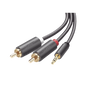 Cable Adaptador de 3.5mm Macho a 2 RCA Macho / 3 Metros (9.84 Pies) / Color G...