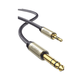 Cable Audio Estéreo 3.5mm (1/8") TRS a 6.35mm (1/4") TS / 1 Metro / Audio de Hi-Fi / Trenza de Nylon / Blindaje Múltiple /...