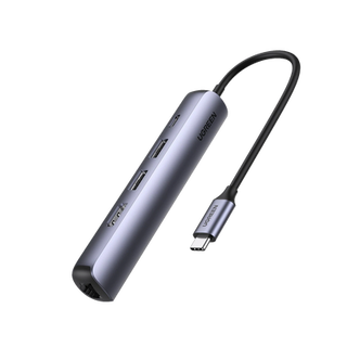 HUB USB-C (Docking Station) 5 en 1 | Ultra Delgado | 2 USB-A 3.1 a (5 Gbps) | HDMI 4K@60Hz | RJ45 (Gigabit Ethernet) | USB...