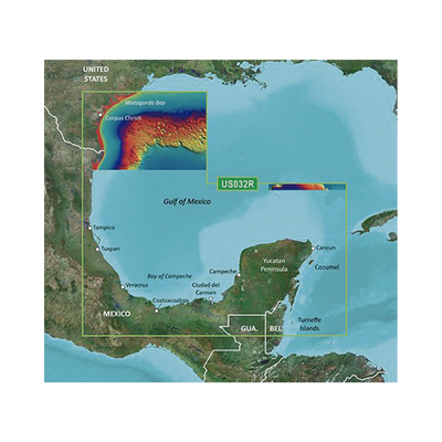 Mapa VUS032R Sur del Golfo de México. - GARMIN