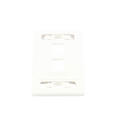 Placa de Pared Modular 10G MAX de 2 Salidas, Color Blanco SIEMON - Vista 4