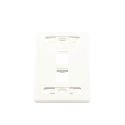 Placa de Pared Modular 10G MAX de 2 Salidas, Color Blanco SIEMON - Vista 5