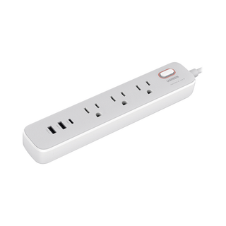 Regleta de Alimentación 30W 2 USB-A + 1 USB-C + 3 Salidas AC / Carga de Alta Velocidad / Salida USB-C PD de 30W (GaN) / Sa...