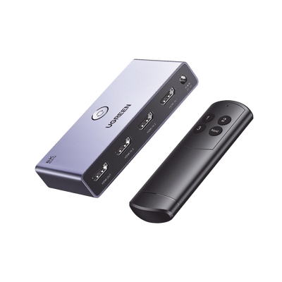 Switch (Splitter) 8K HDMI 2.1 / 3 Entradas 1 Salida / Incluye Control Remoto / Soporta 8K@60Hz 4K@120Hz 4K@60Hz 3D / HDR /...