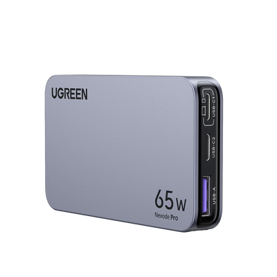 Cargador Ultra Slim 65W Nexode Pro| Diseño de Pared Plano | 3 Puertos de Carga Rápida | 2 USB-C | 1 USB-A | Tecnología GaN...