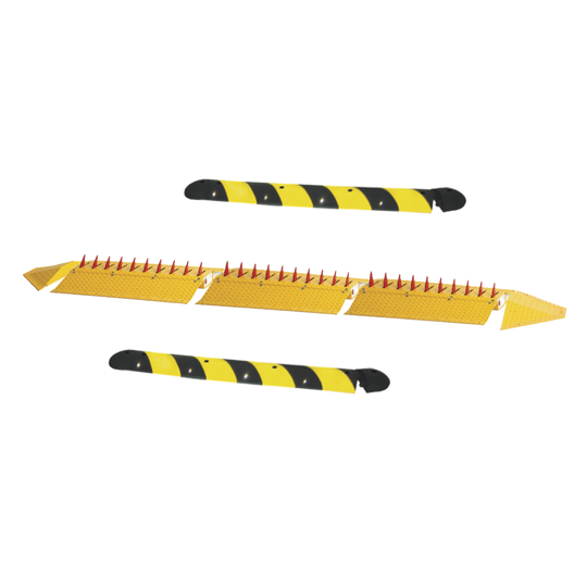 Kit de picos ponchallantas autónomo / Carriles de 3.2 m (10.5 ft) / Operación por resortes / Altura 7.6 cm / Incluye topes y | SIERRA STORE