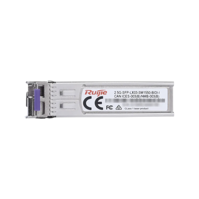 Transceptor Lado (B) un Hilo BiDi  SFP 2.5Gb LC Monomodo Tx 1550nm / Rx 1310nm, hasta 3km RUIJIE - Vista 2