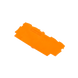 Placa Final e Intermedia / 0.8 mm Espesor / Naranja / Poliamida PA 66 / UL94 V0 / Montaje Tipo Encajable / 70 x 33 mm (2.7...
