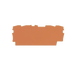Placa Final e Intermedia / 0.8 mm Espesor / Naranja / Poliamida PA 66 / UL94 V0 / Montaje Tipo Encajable / 70 x 33 mm (2.7...