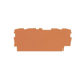 Placa Final e Intermedia / 0.8 mm Espesor / Naranja / Poliamida PA 66 / UL94 V0 / Montaje Tipo Encajable / 70 x 33 mm (2.7...