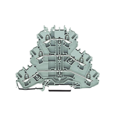 Borna de Paso Triple / 3 Niveles L/L/L / 6 Puntos Conexión / Push-in CAGE CLAMP® / 2.5 mm² / 24 A / 500 V / Aplicaciones E...