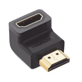 Adaptador HDMI de 90 Grados Macho a Hembra / Hacia Abajo / HDMI 2.0 4K@60Hz / Proporciona Flexibilidad Sin Doblar los Cabl...