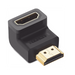 Adaptador HDMI de 90 Grados Macho a Hembra / Hacia Abajo / HDMI 2.0 4K@60Hz / Proporciona Flexibilidad Sin Doblar los Cabl...