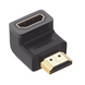 Adaptador HDMI de 90 Grados Macho a Hembra / Hacia Abajo / HDMI 2.0 4K@60Hz / Proporciona Flexibilidad Sin Doblar los Cabl...