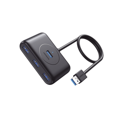 HUB USB-A 3.0 4 en 1 | 4 Puertos USB-A 3.0 (5Gbps) | Entrada USB-C (PD 5V2A) | Cable de 1 Metro | Indicador Led | Ideal pa...