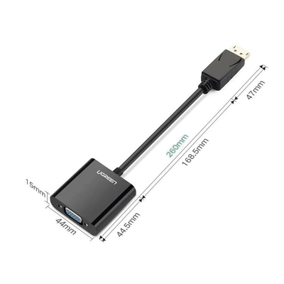 Convertidor DP Macho a VGA Hembra (Negro). | SIERRA STORE UGREEN - Vista 2