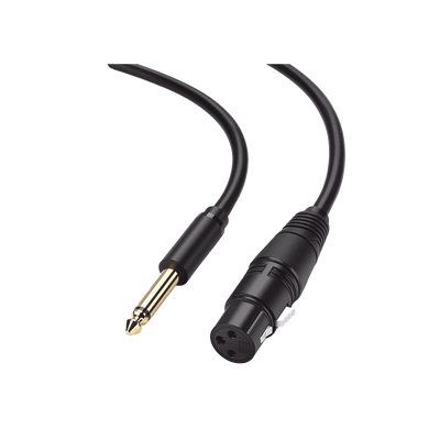 Cable para Micrófono Plug 6.35 mm (1/4 Inch) Macho a XLR Canon Hembra / Núcleo de Cobre / 5 Metros / Alta Calidad / Color ...