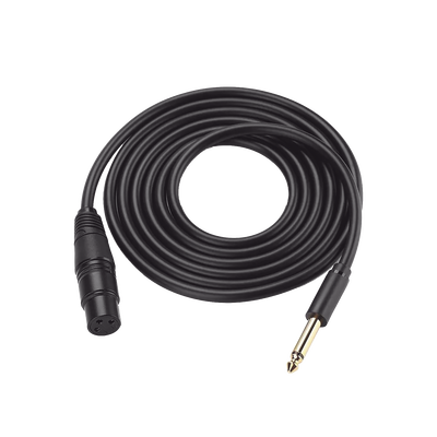 Cable para Micrófono Plug 6.35 mm (1/4 Inch) Macho a XLR Canon Hembra / Núcleo de Cobre / 5 Metros / Alta Calidad / Color ...