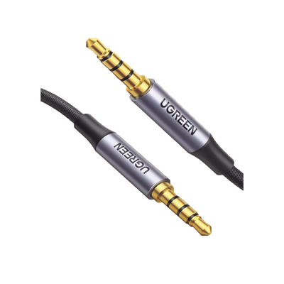 Cable Auxiliar de 3.5mm / Cable Audio Estéreo / Núcleo de Alambre de Cobre Esmaltado / Carcasa de Aluminio Azul + Nylon Trenz
