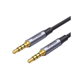 Cable Auxiliar de 3.5mm / Cable Audio Estéreo / Núcleo de Alambre de Cobre Esmaltado / Carcasa de Aluminio Azul + Nylon Tr...