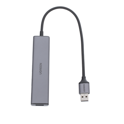 Convertidor USB-A 3.0 a 4 Puertos USB-A 3.0 / 5 Gbps Transferencia / Alimentación por USB-C / Compatibilidad Multiplatafor...