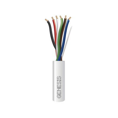 Bobina de 305 Metros (1000 Pies) / Cable de Cobre / 6 x 22 AWG / Riser / Tipo CMR-CL3R / Para Aplicaciones de Control de A...