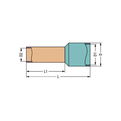 Terminal de Crimpado / Hembra 1.5 mm² AWG 16 / Camisa Plástica Negra / Crimpado Hermético Estanco al Gas / Cobre Electrolí...