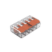 Conector Eléctrico / Borne de Conexión con Palancas / 5 Puntos / 32A 450V / CAGE CLAMP® / Policarbonato Transparente / Para 0