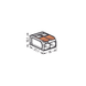 Borne de Conexión con Palancas / Serie 221 / 6 mm² Máximo / 30 A / 300 V / Transparente / T85 / CAGE CLAMP® / Conexión Lat...
