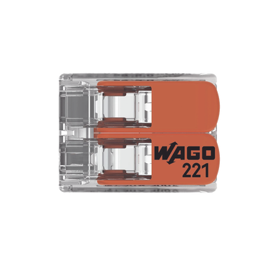 Borne de Conexión con Palancas / Serie 221 / 6 mm² Máximo / 30 A / 300 V / Transparente / T85 / CAGE CLAMP® / Conexión Lat...