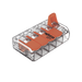 Conector Eléctrico / Borna de Conexión con Palancas / 5 Puntos / 6 mm² Máximo / 30A 450V / Transparente / CAGE CLAMP® / UL...