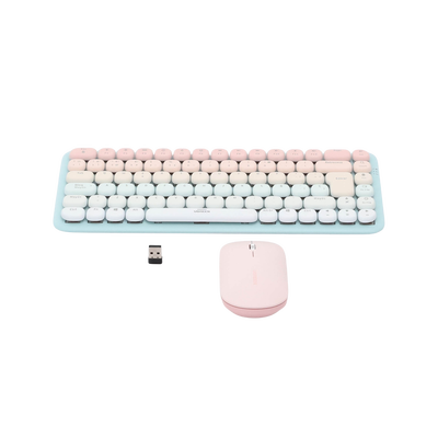 Paquete de Teclado y Mouse | 85 teclas en Español | Bluetooth y 2.4GHz |  Mouse Ambidiestro  | Sensor de DPI ajustable | E...
