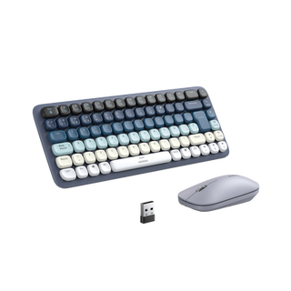 Paquete de Teclado y Mouse | 85 teclas en Español | Bluetooth y 2.4GHz |  Mouse Ambidiestro  | Sensor de DPI ajustable | E...