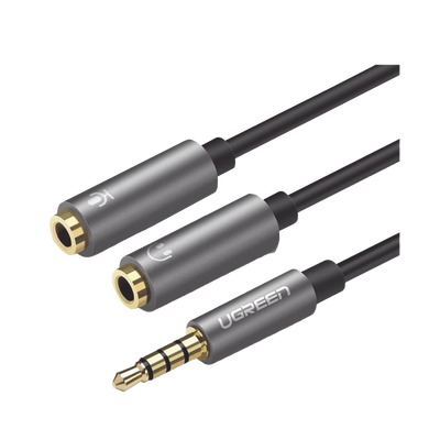 Cable Divisor en Y / De 3.5 mm Macho a Dos Salidas de 3.5 mm Hembra / CTIA, TRS / Núcleo de Cobre / TPE /  Longitud 20 cm ...