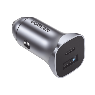 Cargador de Auto 24W | Puerto USB-A y USB-C | Carga Rápida | Compatible con Vehículos de 12 y 24 VCD | PD3.0 + QC3.0 | Ind...