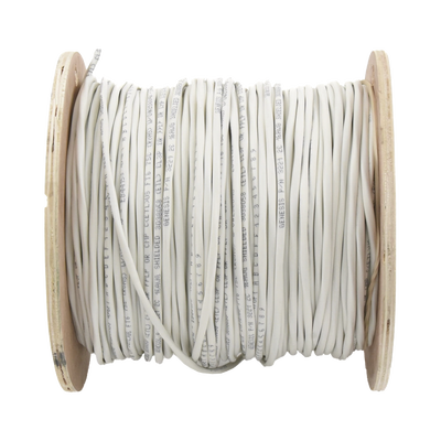 Carrete de 152 Metros (500 Pies) de Cable / 2 x 16 AWG / Blindado / Plenum / Color Blanco / Para Aplicaciones de Audio, Se...